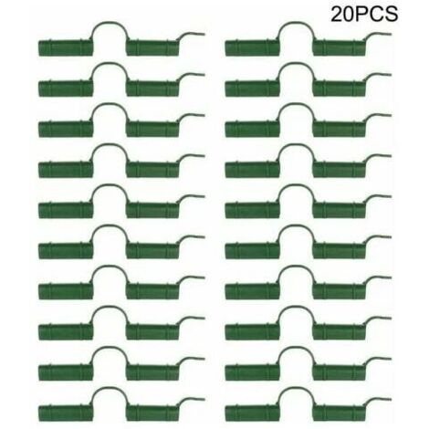 Lot de 20 pinces de fixation pour serres, pour tubes de serre, outil de fixation, pour bâches de jardin, protection solaire. 1,1 cm (1/5)