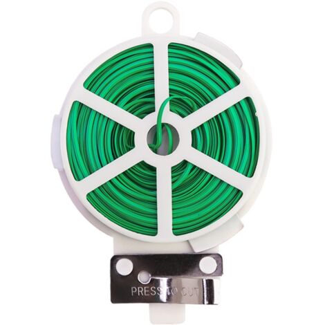 Sangle pivotante multifonctionnelle en plastique et acier (1 rouleau/100 m) pour la maison, sangle de support robuste et réutilisable pour fleurs et plantes (1/5)