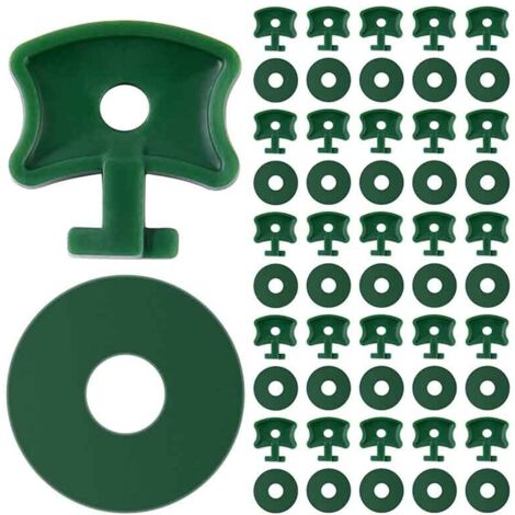 Lot de 100 pinces de fixation en plastique pour serre, avec rondelles, accessoires d'extension et d'isolation pour serre, et bulles d'air. (1/5)
