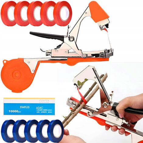 Outils de jardin pour tuteurer les plantes, agrafeuse, serre-câbles, kit de tuteurs rapides (1/5)