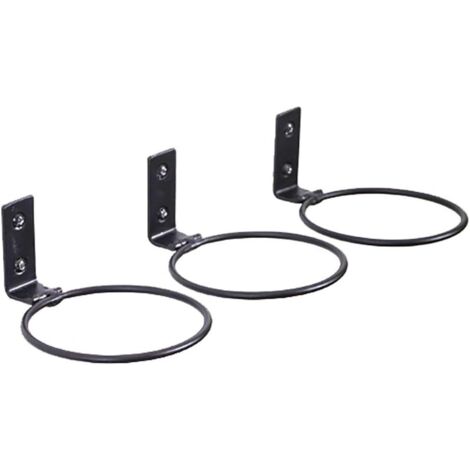 Lot de 3 anneaux de fixation muraux pliables pour pots de fleurs, anneaux de fixation muraux en métal avec vis, crochets pour pots de fleurs (1/5)