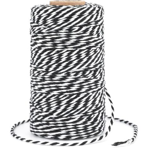 Fil de coton fin bicolore pour jardinage, fil résistant pour étiquettes, bobine pour loisirs créatifs, 328 pieds (B) (1/5)