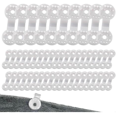 50 clips pour toile d'ombrage, clips de fixation pour bâche, spécifications (1/5)