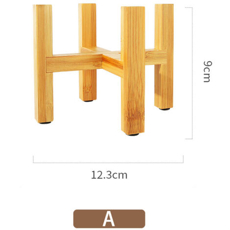 Plateaux en bois pour pots de fleurs, support robuste et autoportant pour bonsaïs. (1/5)