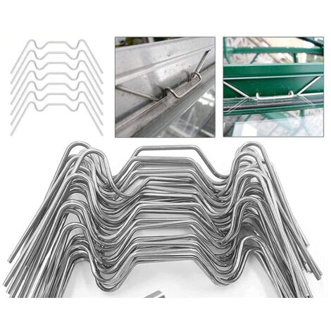 Lot de 25 clips de fixation pour vitres de serre S S (1/5)