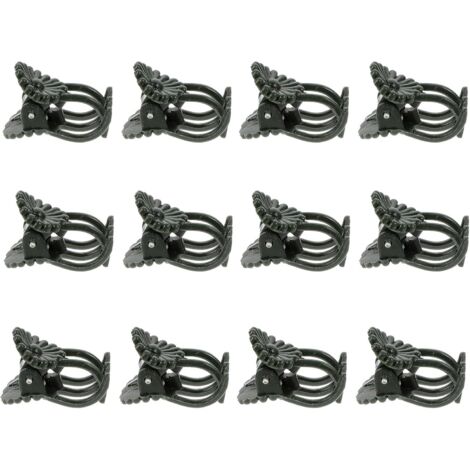 Lot de 50 pinces à orchidées pour plantes grimpantes, pinces de support en plastique vert et marron pour le jardinage, accessoires de fixation pour fleurs, outils (1/5)