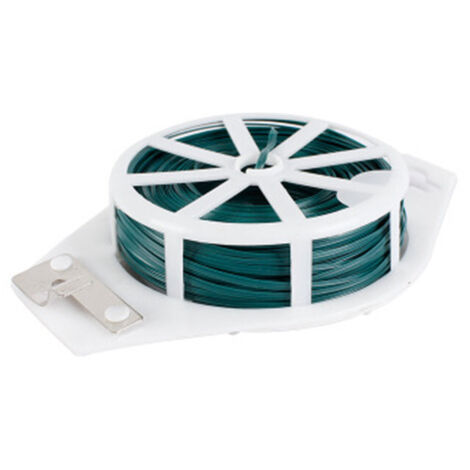 Fil de jardin souple de 100 m, ficelle torsadée pour plantes, plastifiée avec lames, une pièce, vert (1/5)