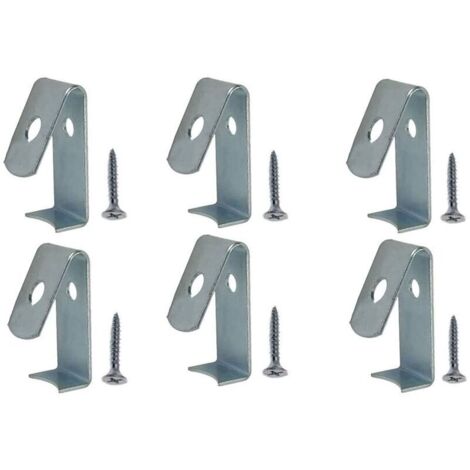 Lot de 6 pinces pour pots - Convient aux pots en terre cuite standard de 12,5 à 20 cm - Argenté (1/5)