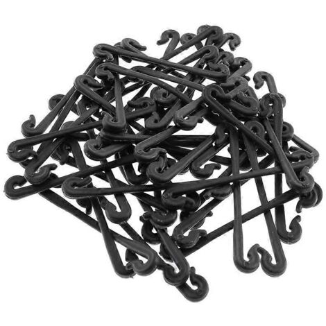 200 attaches en plastique pour vigne, boucles, crochets, supports pour vignes, pinces pour sangles de légumes, crochets de fixation pour légumes, porte-plantes, 6 cm (1/5)