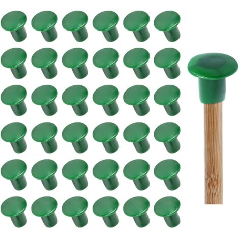 Lot de 36 bouchons de tuyaux verts pour jardin, protection oculaire pour tuyaux en bambou. (1/5)