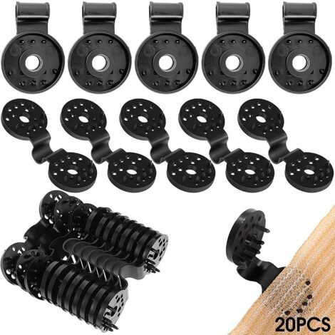 20 clips de fixation traités anti-UV pour écrans de 90 à 350 g/m2 (incluant. (1/5)