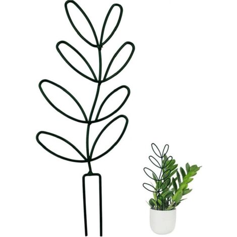 1 treillis de jardin pour plantes grimpantes, support pour plantes en pot, forme de feuille D (1/5)