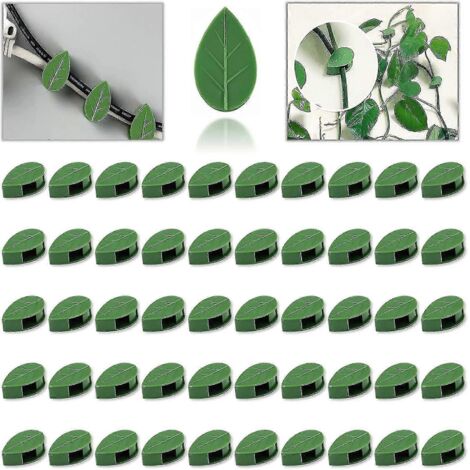 50 supports muraux pour plantes grimpantes, clips invisibles et auto-adhésifs pour suspendre les plantes, compatibles avec les fixations par fil métallique. (1/5)