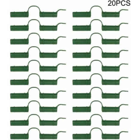 Lot de 20 pinces de fixation pour serre, outils de fixation pour tuyaux de serre, pinces pour bâches et parasols de jardin, 1,1 cm (1/5)