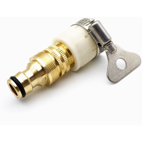 Adaptateur de tuyau de robinetterie - Compatible avec les raccords de 20 mm, en laiton (1/5)