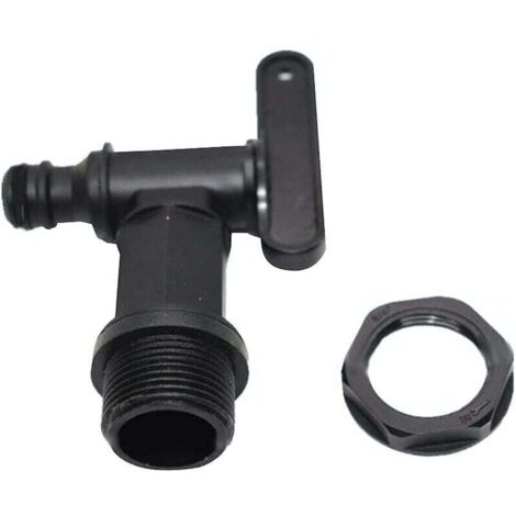 Adaptateur de robinet en plastique pour tuyau d'arrosage, collecteur d'eau de pluie et réservoir de carburant de 1000 l (1/4)