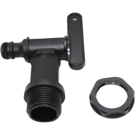 Robinet pour réservoir en plastique de 1000 l, adaptateur pour conteneur d'eau IBC, adaptateur pour robinet de tuyau d'arrosage, pour collecteur d'eau de pluie, réservoir de carburant (plastique) (1/5)