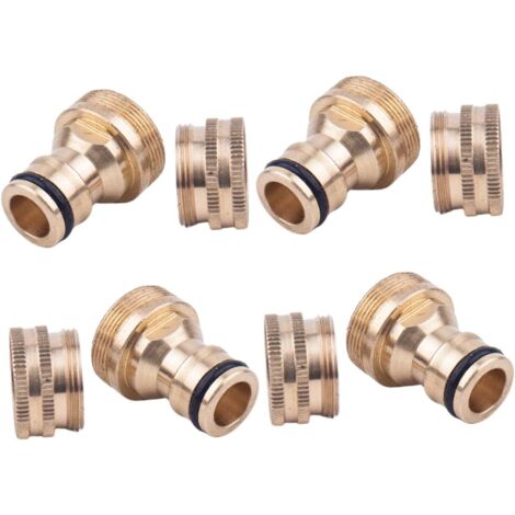 Lot de 4 raccords de robinet d'eau, adaptateur fileté mâle M22 pour tuyau d'arrosage et robinet d'évier (1/5)