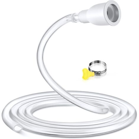 Adaptateur de robinet avec support de tuyau pour évier, tuyau en PVC de 2,4 m avec raccord de robinet réglable, collier de serrage, attaches de câble, accessoires pour robinetterie portable (1/5)