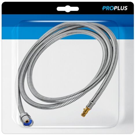 Flexible de douche en métal, 1,5 m, adaptateur pivotant 3/8" vers 1/2". (1/5)