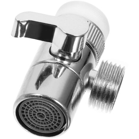 Tuyau de lave-vaisselle portable, séparateur de douche, inverseur de douche, inverseur d'évier à 3 voies, séparateur de tuyau, adaptateur de robinet argenté (1/3)