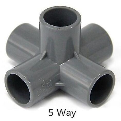 Raccords de tuyau PVC 3, 4, 5 ou 6 voies, répartiteur 20-50 mm, adaptateur pour tuyau d'arrosage, bricolage, joint d'étagère 20 mm x 20 mm (1/5)