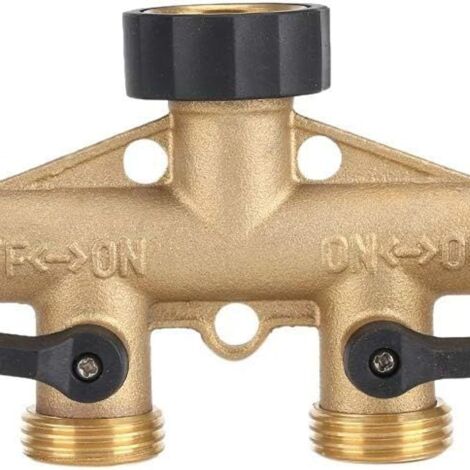 Embout répartiteur de tuyau d'arrosage en laiton 3/4 pouce à 4 voies, adaptateur KLB (1/5)