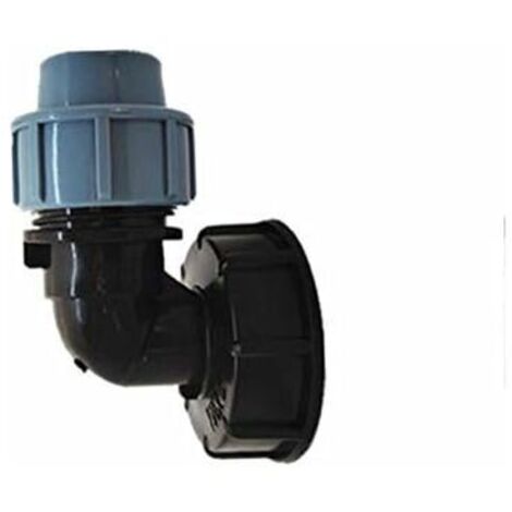 Adaptateur pour réservoir IBC S60X6, raccord de tuyau pour réservoir d'eau IBC, coude de sortie 25 mm (1/5)