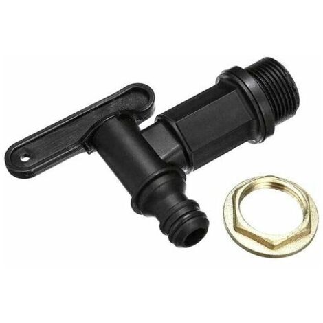 Robinet en plastique pour réservoir d'eau, adaptateur pour cuve IBC, récupérateur d'eau de pluie, adaptateur pour robinet de tuyau d'arrosage, réservoir de carburant (1/5)