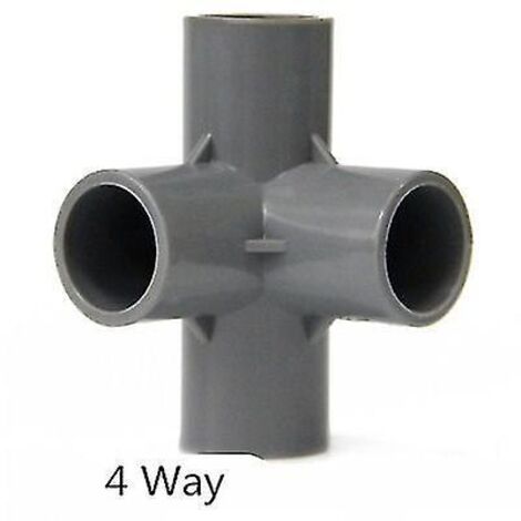 Raccords de tuyau PVC 3, 4, 5 ou 6 voies, répartiteur de tuyau 20-50 mm, adaptateur pour tuyau d'arrosage, raccord pour étagère DIY 40 mm x 40 mm (1/5)