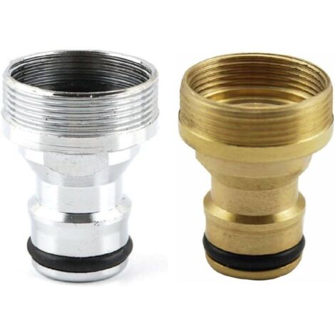 Adaptateur de bord d'eau en 2 parties, adaptateur de robinet, raccord universel avec filetage femelle M22 et mâle M24, raccord de bord d'eau, compatible avec les robinets de cuisine. (1/5)