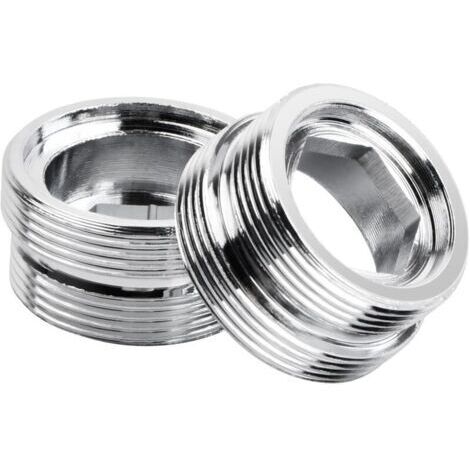 Adaptateur de robinet fileté mâle, aérateur de robinet en métal, adaptateur en aluminium pour purificateur d'eau de robinet de cuisine (M20-M22) (1/4)