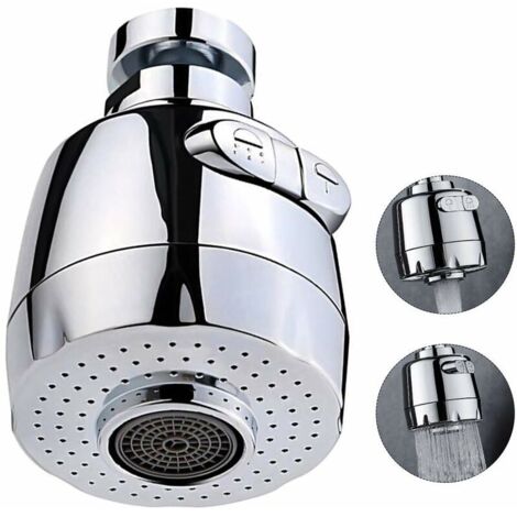 Aérateur de robinet rotatif à 360 degrés, 2 modes de réglage pour cuisine et salle de bain (court) (1/5)