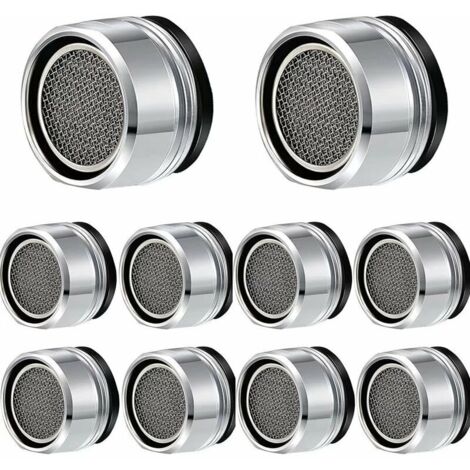 Aérateur de robinet M24, lot de 12 filtres à eau pour robinet, accessoires de robinetterie, diffuseur, filtre avec joint pour cuisine et salle de bain (1/5)