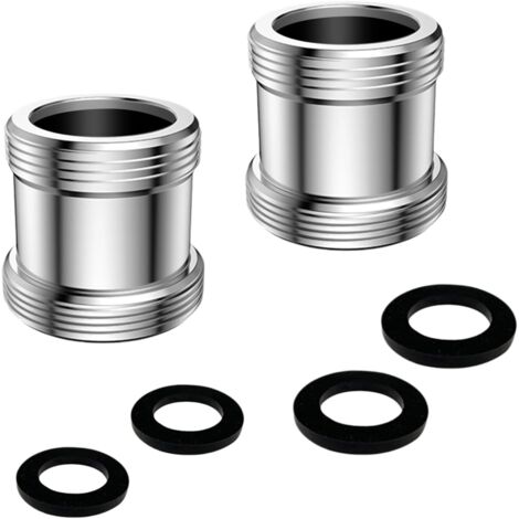 Adaptateur de robinet, adaptateur de robinet à filetage mâle M22 vers M24, connecteur d'aérateur de robinet compatible avec mitigeur d'évier à joint en caoutchouc, filtre à eau compatible (1/5)