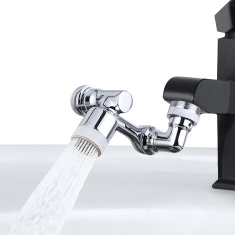 Aérateur de robinet pivotant à 1080°, tête de robinet de cuisine avec filtre protecteur 2 m (1/5)