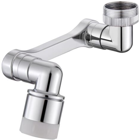 Aérateur de robinet pivotant à 1080°, buse de robinet rotative, filtre anti-éclaboussures pour aérateur de robinet, pulvérisateur de filtre à rallonge réglable à 2 positions (1/5)