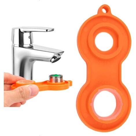 Clé pour aérateur de robinet - 1 clé pour aérateur de robinet, clé universelle pour aérateur, outil de détartrage pour filtre de robinet[qb] (1/5)