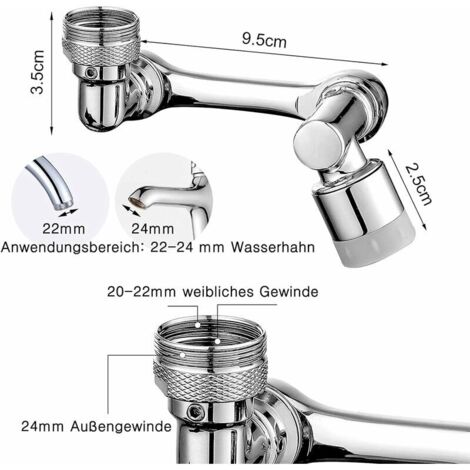 Buse De Robinet Neoperl Perlator M22 – Anti-éclaboussures, Compatible Cuisine, TML