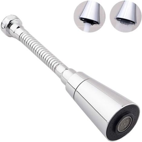 Aérateur de robinet rotatif à 360° / Filtre à économie d'eau / Jet d'air et jet de douche. Deux modes d'eau. KLB (1/5)