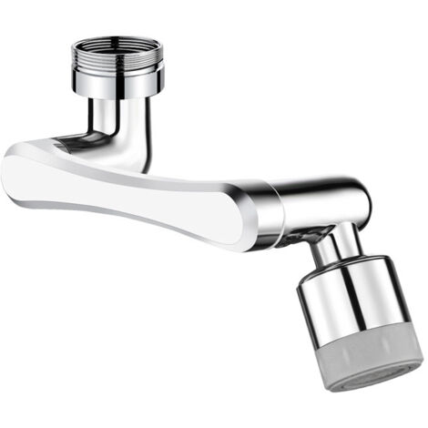 Robinet d'extension multifonctionnel rotatif à 1440 degrés, robinet magique pivotant à 1080 degrés, aérateur de robinet avec deux modes de sortie d'eau pour cuisine et salle de bain - (1/5)