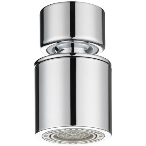 Aérateur de robinet en laiton chromé à 2 positions, économe en eau, filetage femelle 22 mm, pour cuisine. (1/5)
