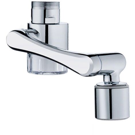(A) Aérateur de robinet rotatif avec filtre transparent. Adaptateur pour robinet de cuisine haute pression. (1/3)