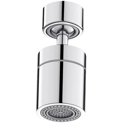 Aérateur de robinet rotatif à 360° pour robinet de cuisine, économiseur d'eau avec 2 modes de jet pour robinets à filetage extérieur M22 ou intérieur M24 (1/5)