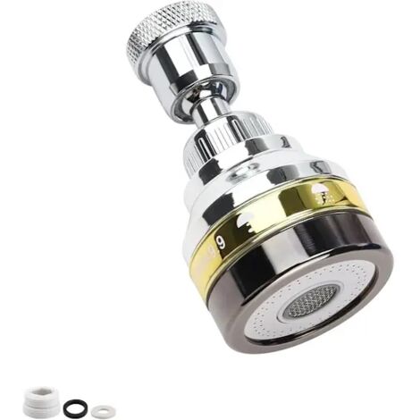 Douchette de robinet de cuisine, mitigeur à économie d'eau, douchette à trois positions pour cuisine et salle de bain, protection anti-éclaboussures. (1/3)