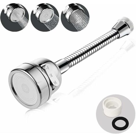 Buse de douche rotative et réglable avec filtre, pour robinet de cuisine, modèle Bathroom123-A, permettant d'économiser l'eau. (1/5)