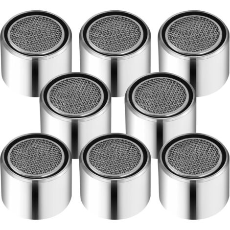 Allecto Plus, bec de mitigeur 22 mm avec filtre économiseur d'eau, lot de 8, pièces détachées pour cuisine et salle de bain, joint inclus (1/5)