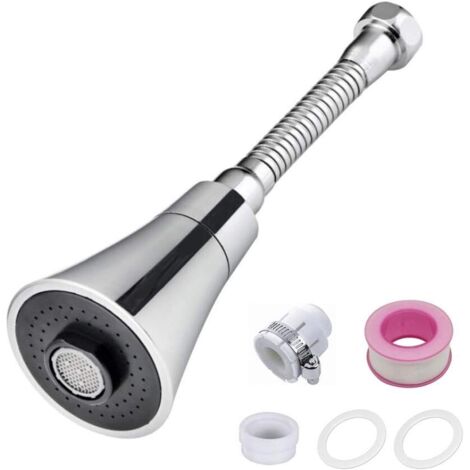 Robinet d'évier à économie d'eau, aérateur de robinet, robinet pivotant à 360°, accessoires inclus, 3 positions, robinet à pression pour cuisine et salle de bain (1/5)
