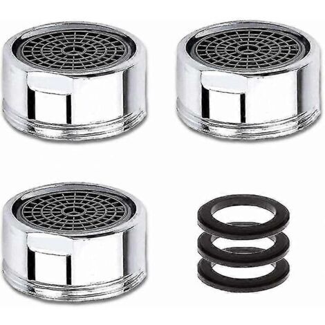Aérateur de robinet M20, aérateur de robinet à économie d'eau en 3 pièces avec filtre en acier inoxydable, aérateur et filtre à eau pour robinet (filetage mâle 20 mm) Thsinde (1/4)