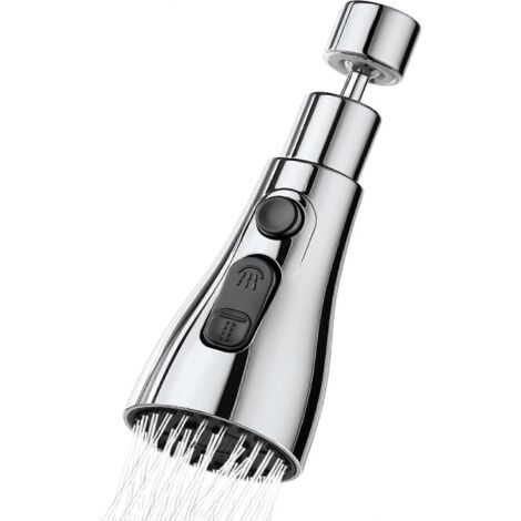 Aérateur de robinet de cuisine 3 fonctions, prolongateur de robinet pivotant à 360° pour évier, accessoires de robinetterie (1/5)